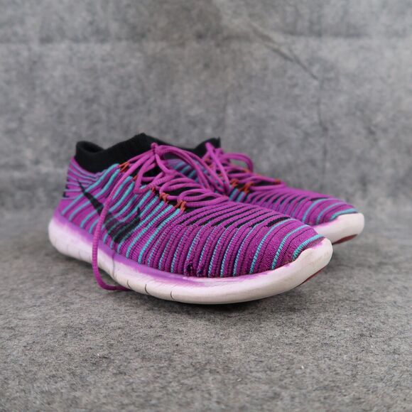 Nike Shoes Womens 7 Athletic Trainer Free RN Flyknit Running Active Sport Purple - Picture 1 of 13